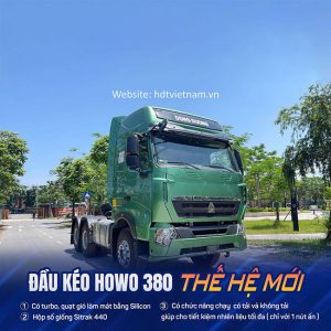 Đầu kéo Howo 380 thế hệ mới - Cabin T7H